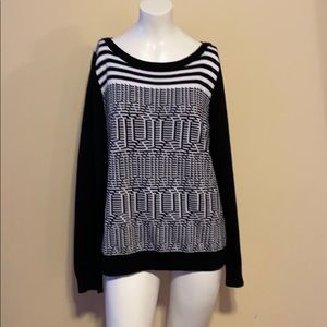 Black and white Banana Republic sweater